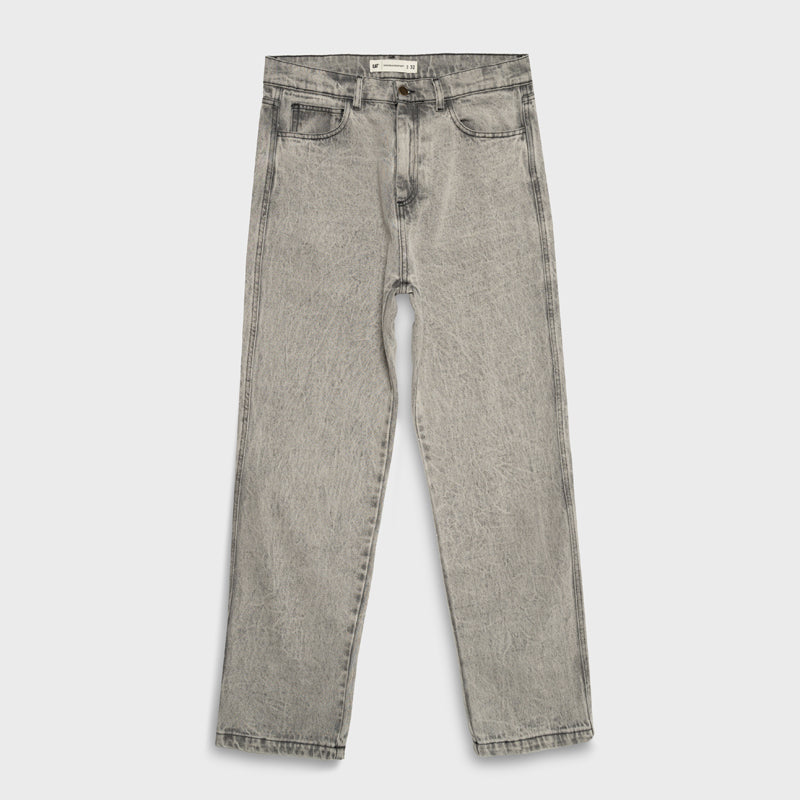 CAT BLACK DENIM 5 PKT PANT WITH ACID WASH