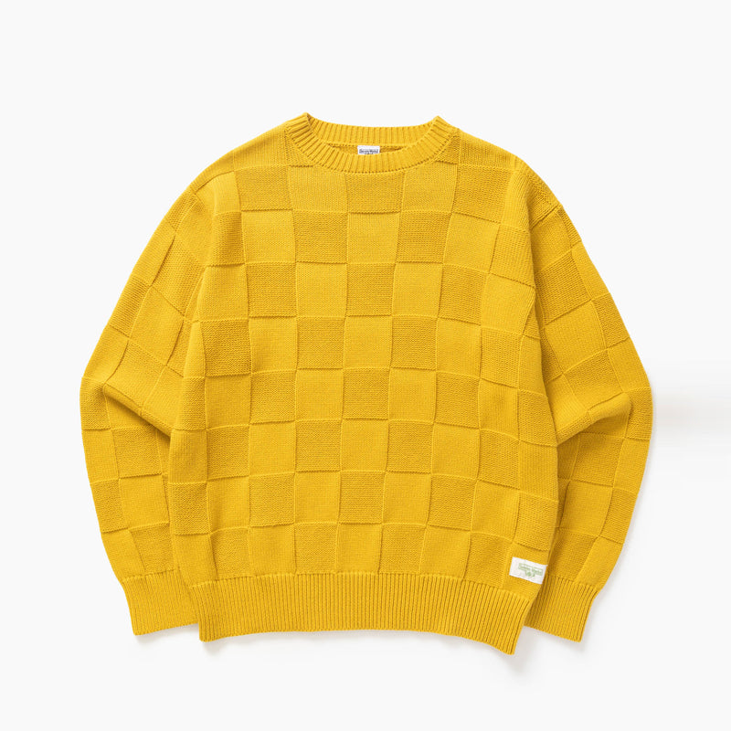 SERVICE WORKS CHECK KNIT CREWNECK