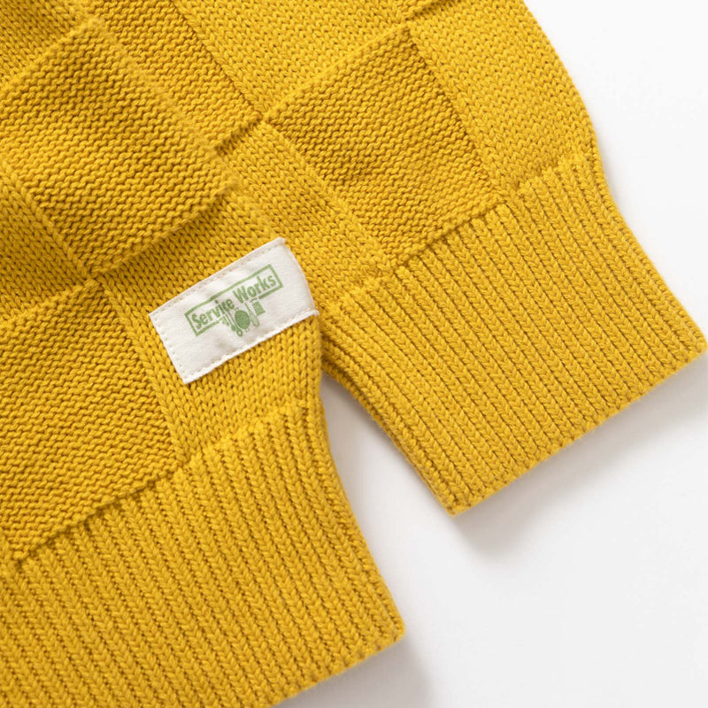 SERVICE WORKS CHECK KNIT CREWNECK