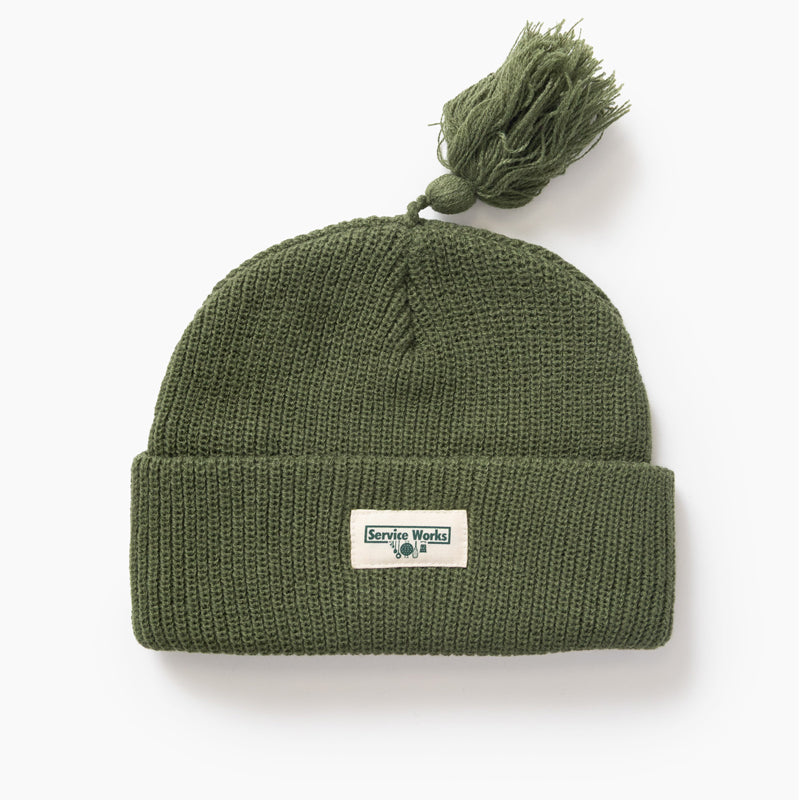 SERVICE WORKS TASSLE BEANIE