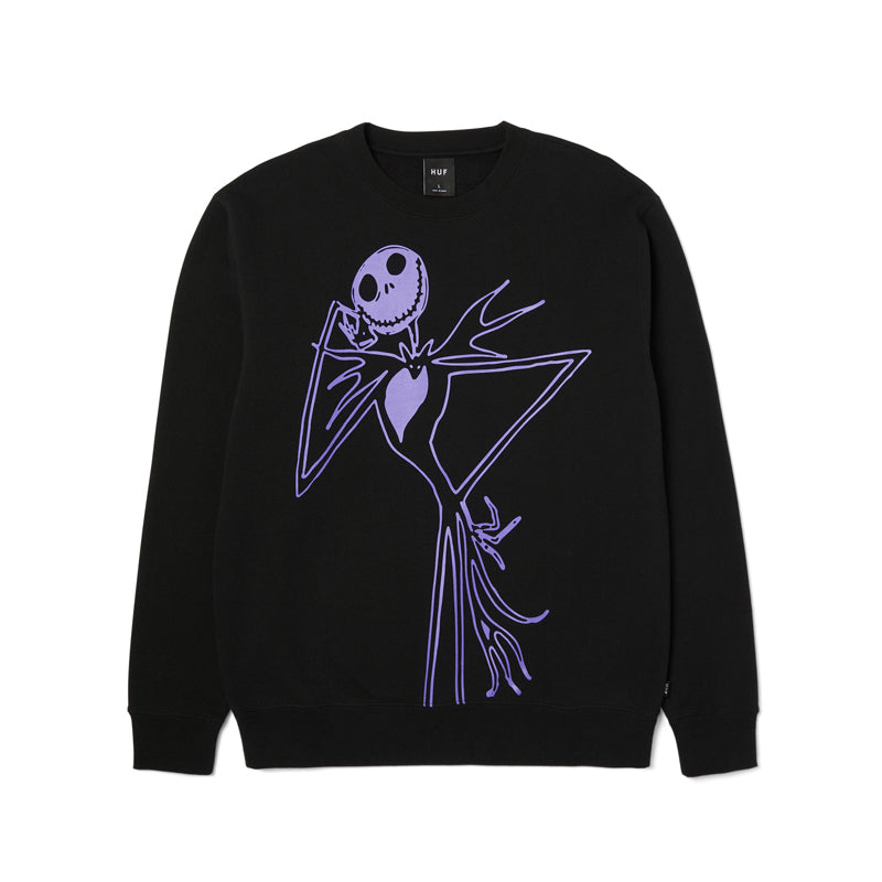 HUF X NIGHTMARE BEFORE CHRISTMAS JACK SKELLINGTON CREWNECK