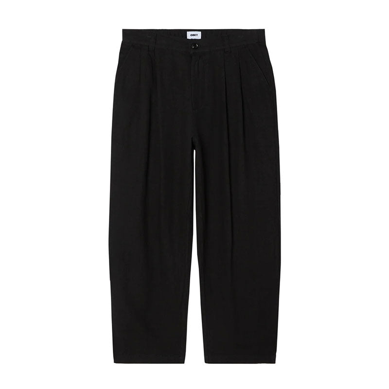 OBEY FOSTER PLEATED LINEN PANT