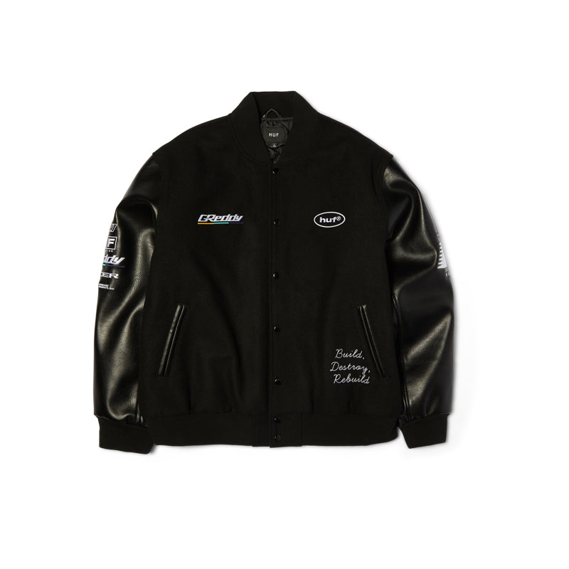 HUF X GREDDY VARSITY JACKET