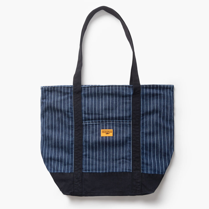 SERVICE WORKS PINSTRIPE DENIM TOTE BAG