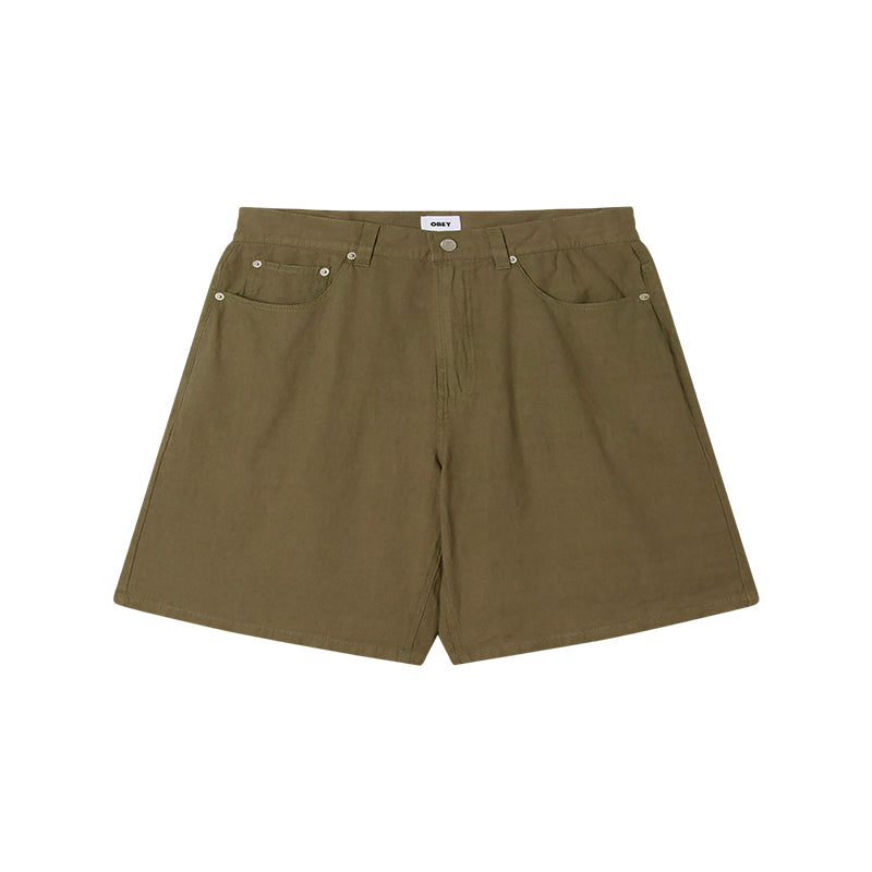 OBEY BAGGY LINEN DEVIN SHORT