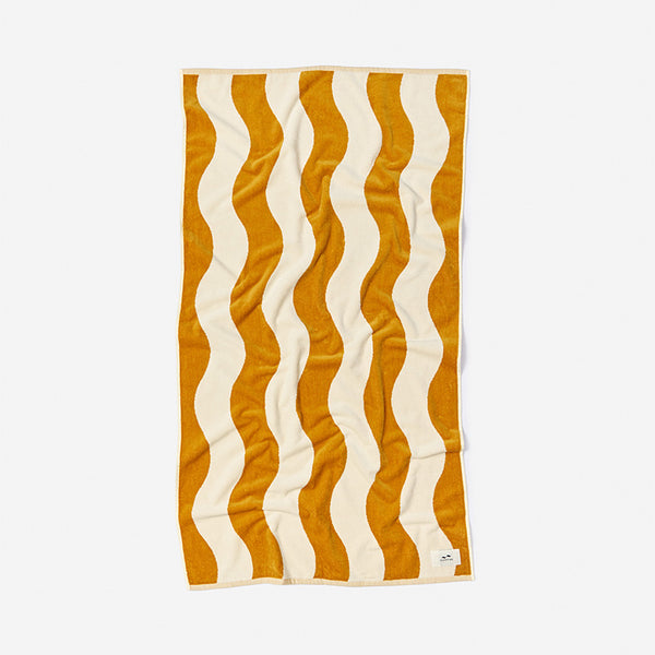 SLOWTIDE STRIPE BEACH TOWEL - BRUSH