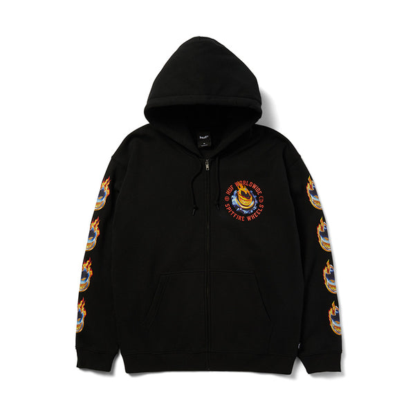 HUF X SPITFIRE CHROME HEAD FZ HOODIE