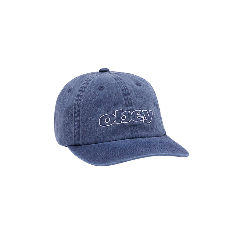OBEY PIGMENT OUTLINE DELTA 6 PANEL STRAPBACK HAT