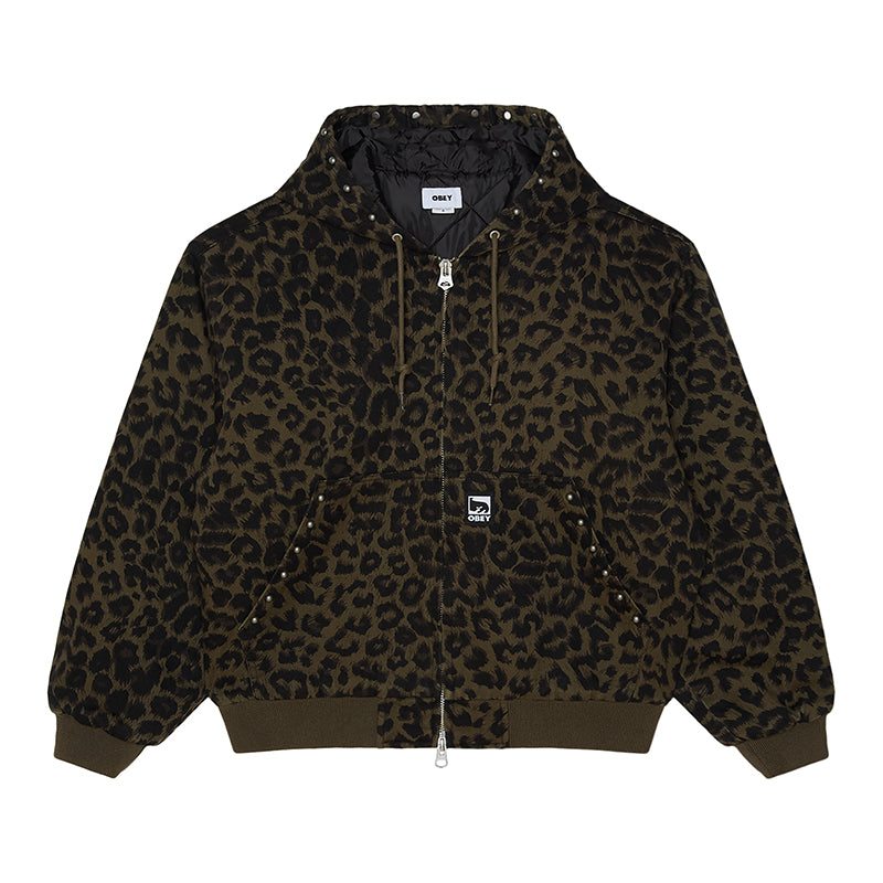 OBEY STUDDED ZIP UP JACKET