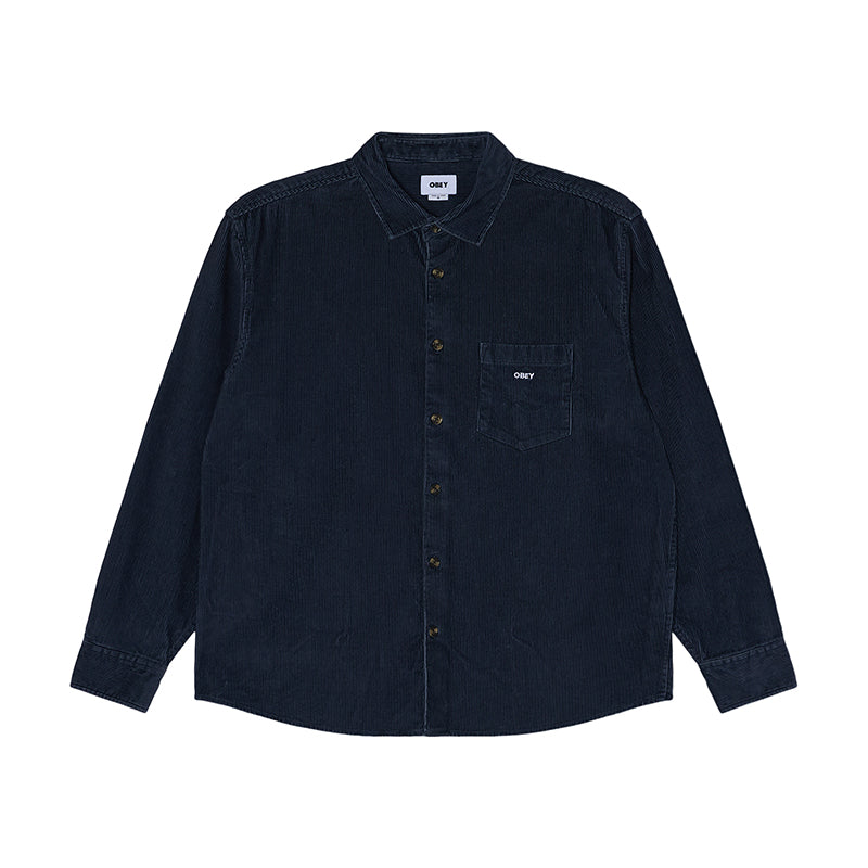 OBEY TOMMY CORDUROY WOVEN LS
