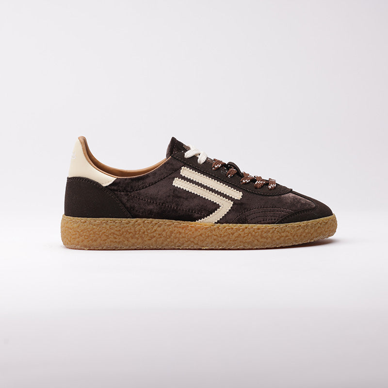 PURAAI XS VELVET SHOES - TIRAMISU