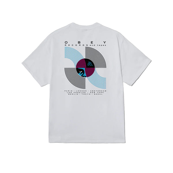 OBEY RECORDS AND TAPES TEE