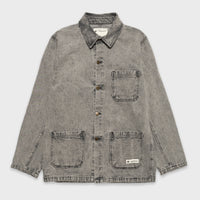 CAT DENIM OVERSHIRT WITH ACID WASH