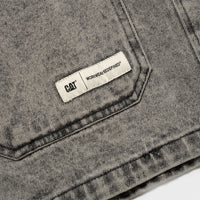 CAT DENIM OVERSHIRT WITH ACID WASH