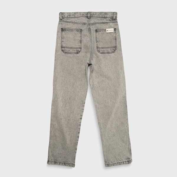 CAT BLACK DENIM 5 PKT PANT WITH ACID WASH