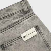 CAT BLACK DENIM 5 PKT PANT WITH ACID WASH