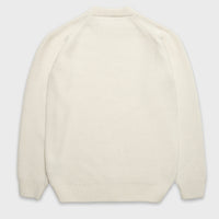 CAT RIBBED KNIT CREWNECK