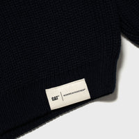 CAT HALF NECK RIBBED KNIT