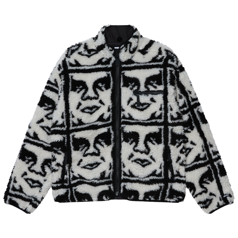 OBEY REPEATED ICON SHERPA JACKET