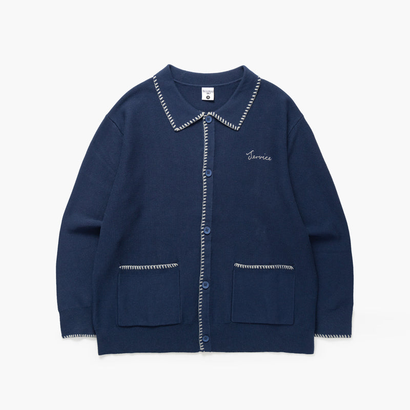 SERVICE WORKS BLANKET STITCH CARDIGAN