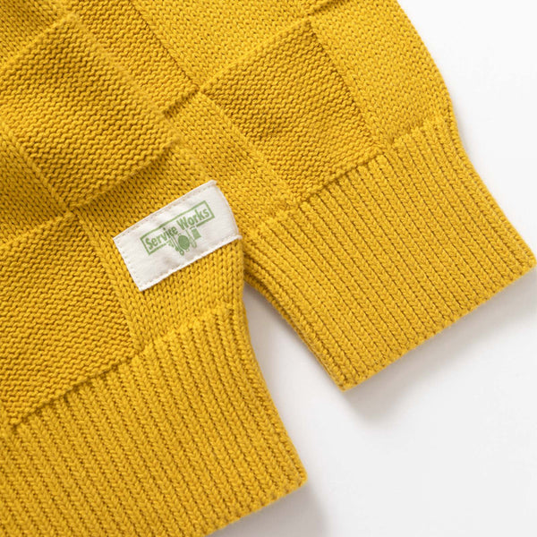 SERVICE WORKS CHECK KNIT CREWNECK