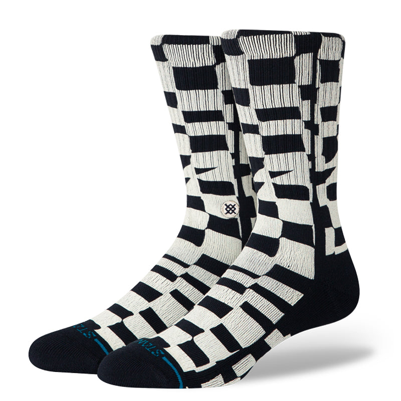 STANCE WAVE CHECK CREW SOCKS
