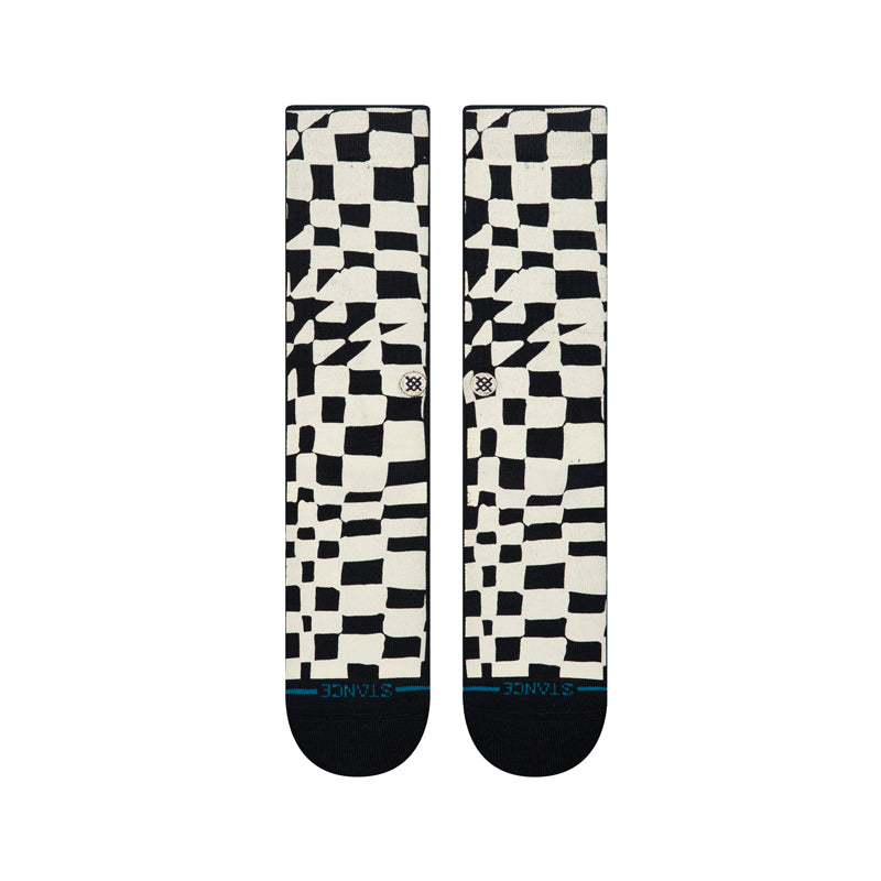 STANCE WAVE CHECK CREW SOCKS