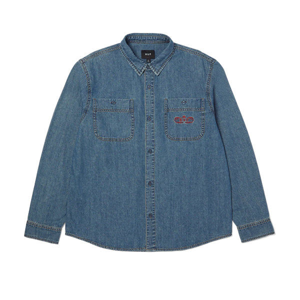 HUF WORLDWIDE CLOTHIERS DENIM SHIRT