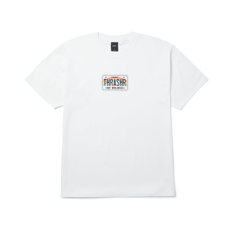 HUF X THRASHER LICENSE PLATE S/S TEE