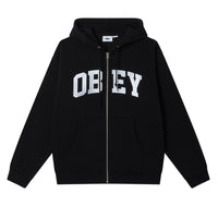 OBEY COLLEGIATE ZIP HOOD FLEECE
