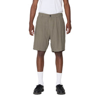 OBEY FOSTER PLEATED LINEN SHORT