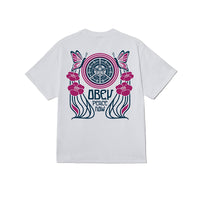 OBEY PEACE NOW BUTTERFLIES TEE