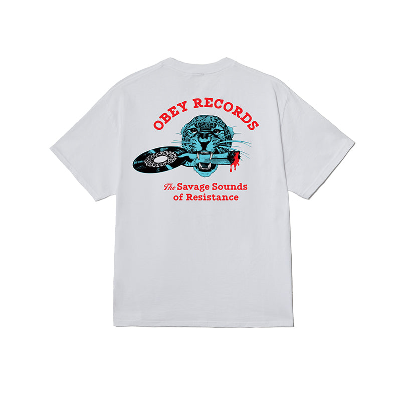 OBEY SAVAGE SOUNDS LEOPARD TEE
