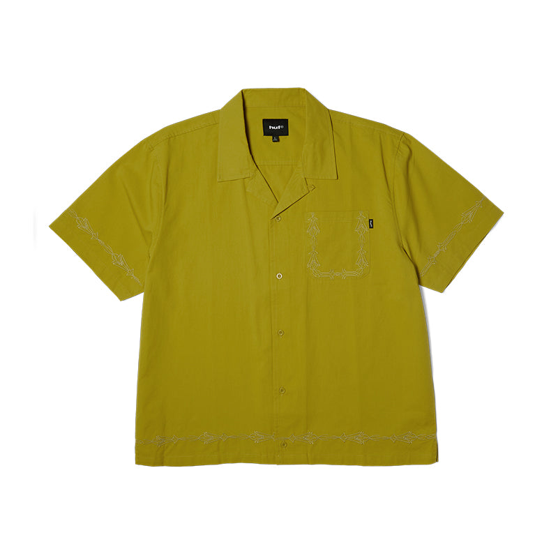 HUF PINSTRIPE EMB S/S RESORT SHIRT