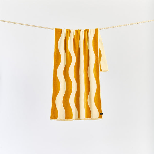 SLOWTIDE STRIPE BEACH TOWEL - BRUSH
