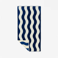 SLOWTIDE STRIPE BEACH TOWEL - DEEP POOL