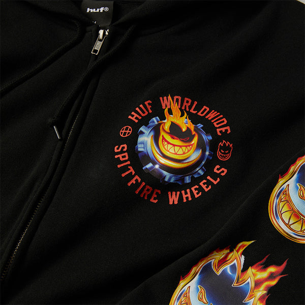 HUF X SPITFIRE CHROME HEAD FZ HOODIE