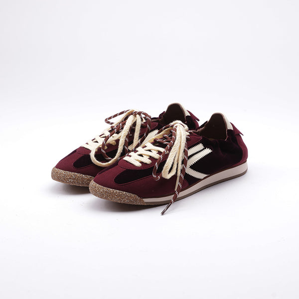 PURAAI PANTHER VELVET SHOES - WINE