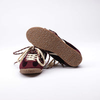 PURAAI PANTHER VELVET SHOES - WINE