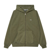 OBEY LOWERCASE PIGMENT ZIP HOOD FLEECE