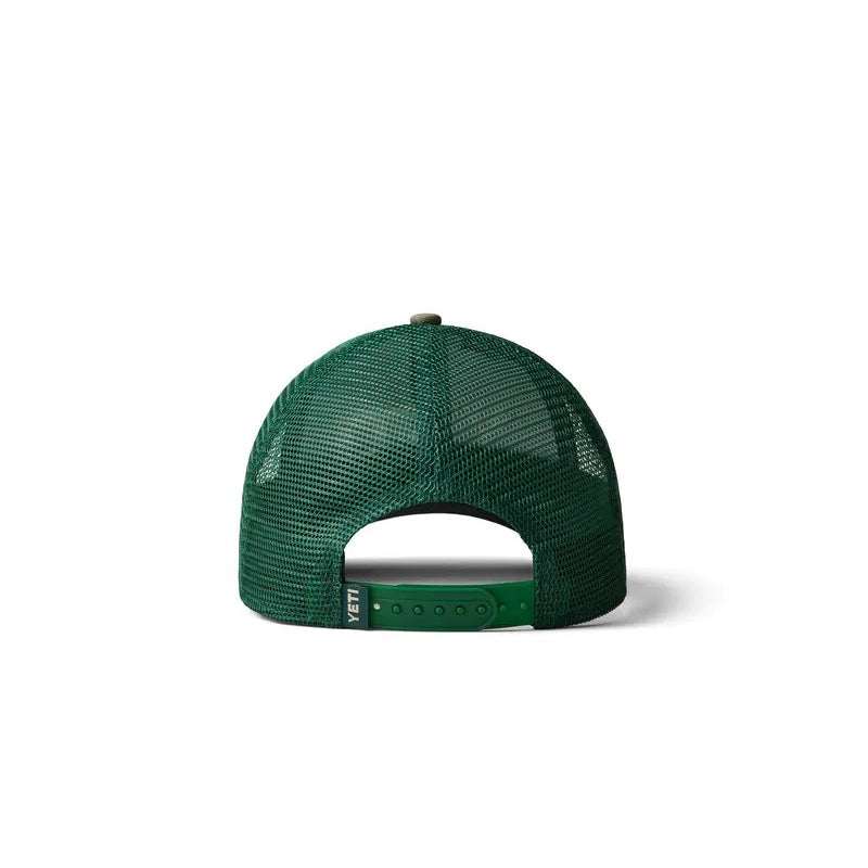 YETI CAMO LOGO BADGE LOW PRO TRUCKER HAT