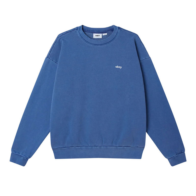 OBEY LOWERCASE PIGMENT CREW FLEECE