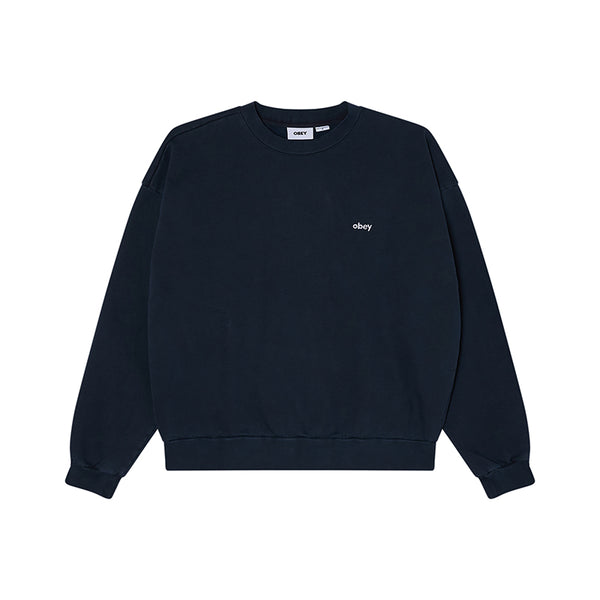 OBEY LOWERCASE PIGMENT CREW FLEECE