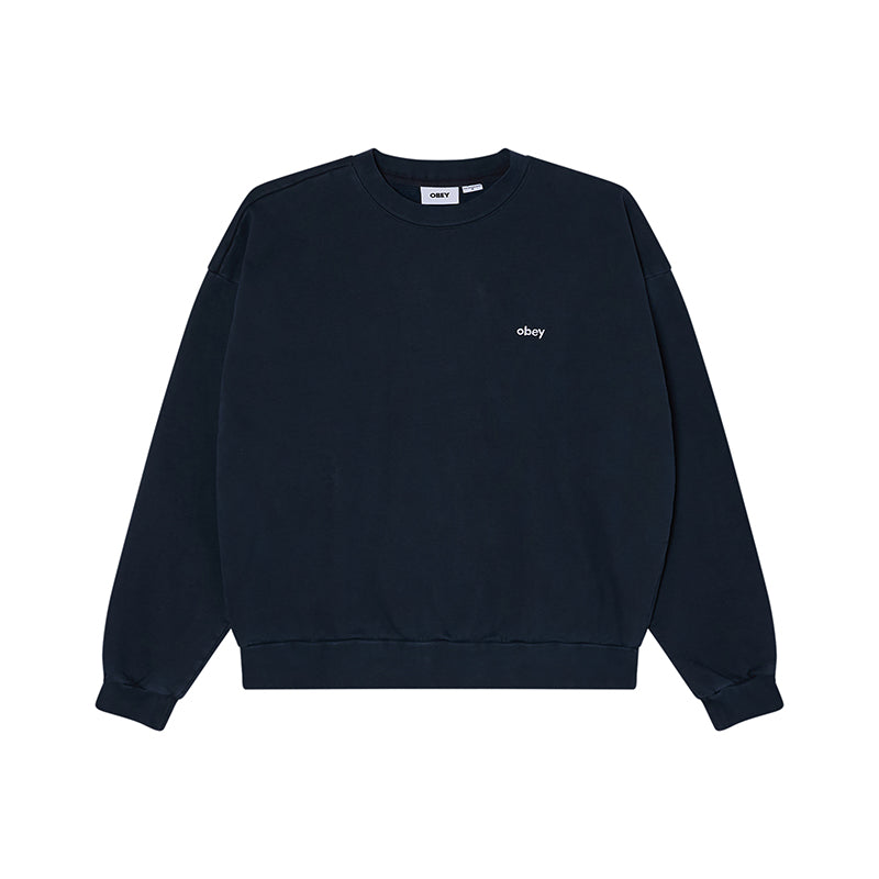 OBEY LOWERCASE PIGMENT CREW FLEECE